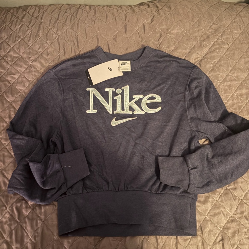 Nike Black and Silver Women's Top
